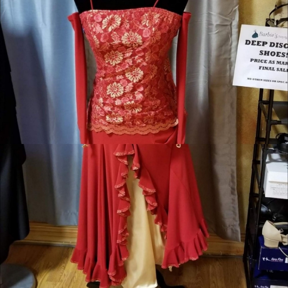 3 piece ballroom dancing gown